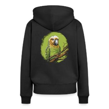 Perruche perruche - Sweat à capuche Premium bio Femme - noir - Dos - Julia (174cm)