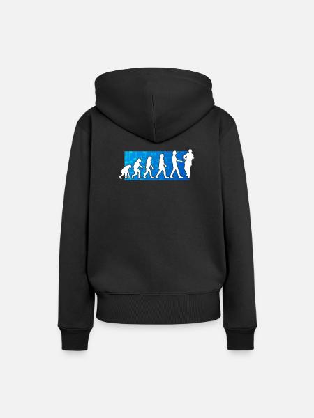 Violinist Evolution - Frauen Premium Bio Hoodie - Schwarz