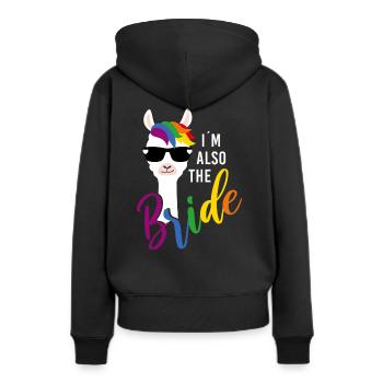 LGBTQ Lama also Bride Bachelorette Party Bachelorette Party - Women’s Premium Organic Hoodie - black - Back - Julia (174cm)