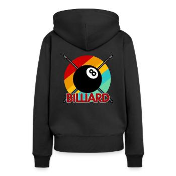 Billard Pool-Billard - Frauen Premium Bio Hoodie - Schwarz - Hinten - Julia (174cm)