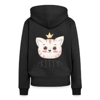 Cats Kitty - Women’s Premium Organic Hoodie - black - Back - Julia (174cm)
