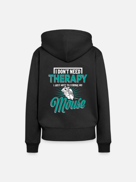 Maus Mäuse Geschenk - Frauen Premium Bio Hoodie - Schwarz