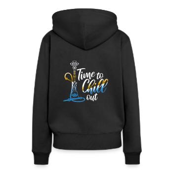 Shisha - Sweat à capuche Premium bio Femme - noir - Dos - Julia (174cm)