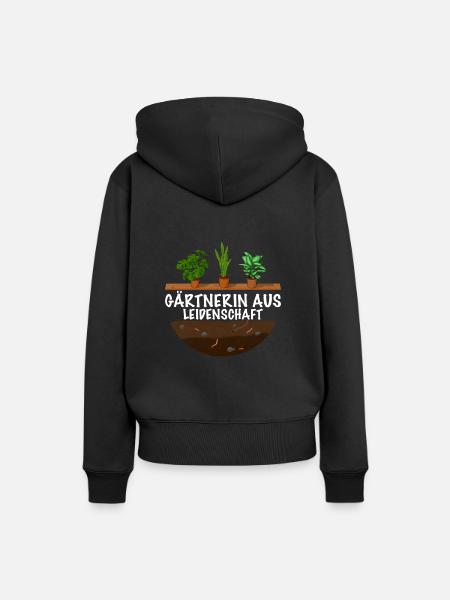 Gärtnerin Leidenschaft für Gärtner Frauen Garten - Frauen Premium Bio Hoodie - Schwarz