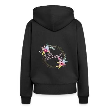 Team Braut Junggesellinnenabschied Junggesellin - Frauen Premium Bio Hoodie - Schwarz - Hinten - Julia (174cm)