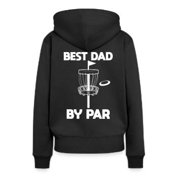 Best Dad By Par Papa Golfen Golfer - Frauen Premium Bio Hoodie - Schwarz - Hinten - Julia (174cm)