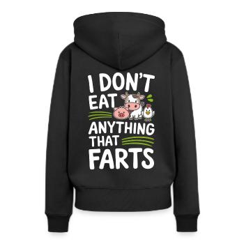 Végétarien Végétalien Végétarien Végétarien - Sweat à capuche Premium bio Femme - noir - Dos - Julia (174cm)
