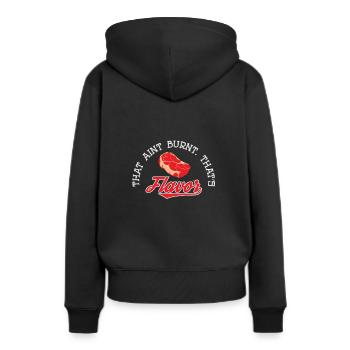 BBQ - Sweat à capuche Premium bio Femme - noir - Dos - Julia (174cm)