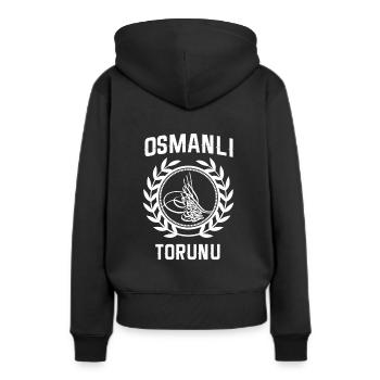 Osmanli Tuerkei Tuerkiye - Frauen Premium Bio Hoodie - Schwarz - Hinten - Julia (174cm)