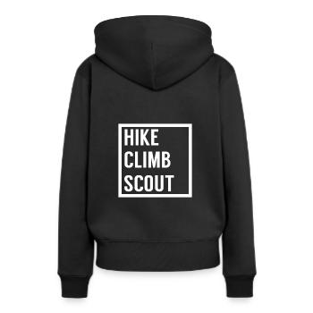 scout - Sweat à capuche Premium bio Femme - noir - Dos - Julia (174cm)