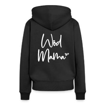 Wöd Mama Österreich Beste Mama Mutter Mutti - Frauen Premium Bio Hoodie - Schwarz - Hinten - Julia (174cm)