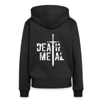 Death Metal - Sweat à capuche Premium bio Femme - noir - Dos - Julia (174cm)