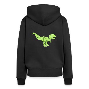 Origami - Sweat à capuche Premium bio Femme - noir - Dos - Julia (174cm)