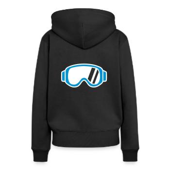 Skibrille - Frauen Premium Bio Hoodie - Schwarz - Hinten - Julia (174cm)