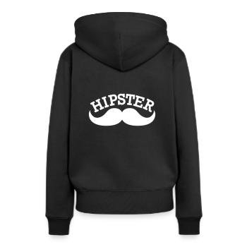 Hipster - Sweat à capuche Premium bio Femme - noir - Dos - Julia (174cm)