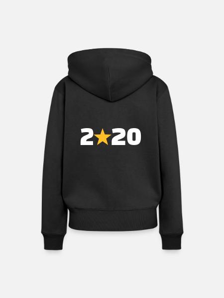 2020 - Frauen Premium Bio Hoodie - Schwarz