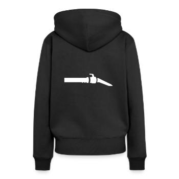 platine - Sweat à capuche Premium bio Femme - noir - Dos - Julia (174cm)