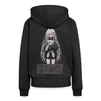 Anime teen otaku manga japon kawaii - Sweat à capuche Premium bio Femme - noir - Dos - Julia (174cm)