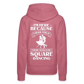 Square Dance Music Caller Folk Dance Dancer Usa - Women’s Premium Organic Hoodie - mauve - Back - Isabella (175cm)