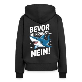 Requin Requin Requins Requin - Sweat à capuche Premium bio Femme - noir - Dos - Julia (174cm)