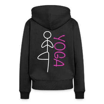 Yoga Outfit - Women’s Premium Organic Hoodie - black - Back - Julia (174cm)