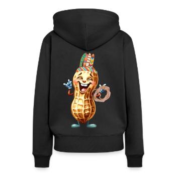 Cacahuète Wild West Enfant Enfants Cacahuètes Noix - Sweat à capuche Premium bio Femme - noir - Dos - Julia (174cm)