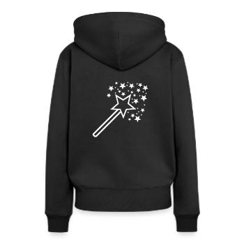 Magie magique fée étoile elfe baguette magique fille - Sweat à capuche Premium bio Femme - noir - Dos - Julia (174cm)
