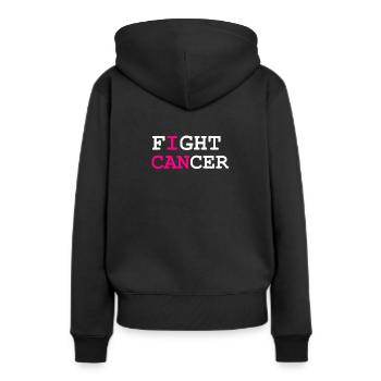 Lutte contre le cancer Cancer Cancer Hospital - Sweat à capuche Premium bio Femme - noir - Dos - Julia (174cm)