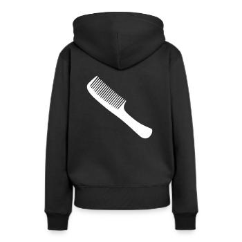 crête - Sweat à capuche Premium bio Femme - noir - Dos - Julia (174cm)