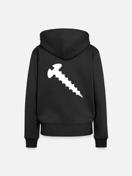 Schraube - Frauen Premium Bio Hoodie - Schwarz