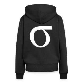 Sigma - Sweat à capuche Premium bio Femme - noir - Dos - Julia (174cm)