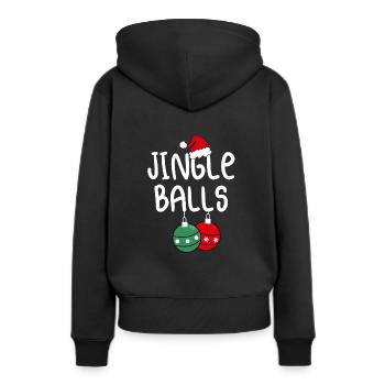 Boules de jingle - Sweat à capuche Premium bio Femme - noir - Dos - Julia (174cm)
