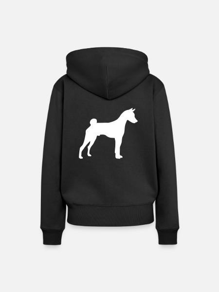 Basenji - Frauen Premium Bio Hoodie - Schwarz