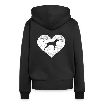 German Shorthaired Hair - Women’s Premium Organic Hoodie - black - Back - Julia (174cm)