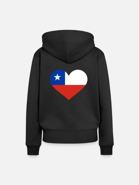 Chile - Frauen Premium Bio Hoodie - Schwarz