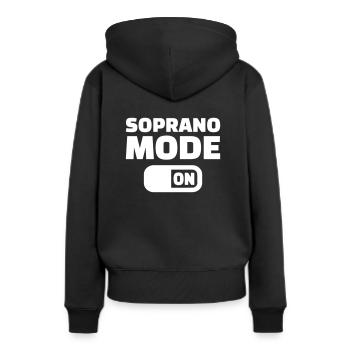 chorale - Sweat à capuche Premium bio Femme - noir - Dos - Julia (174cm)