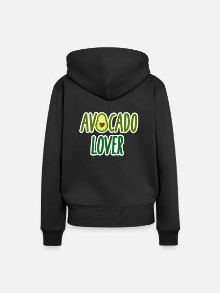 Avocado - Frauen Premium Bio Hoodie - Schwarz