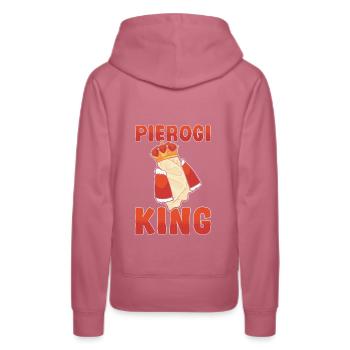 King Pierogi - Women’s Premium Organic Hoodie - mauve - Back - Isabella (175cm)