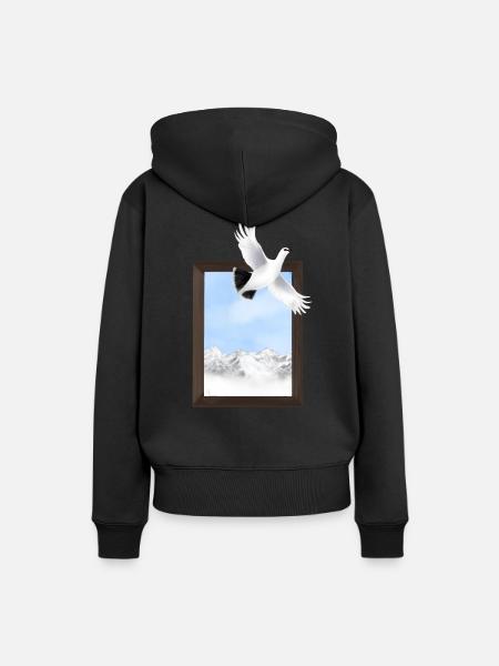 Meckern - Frauen Premium Bio Hoodie - Schwarz