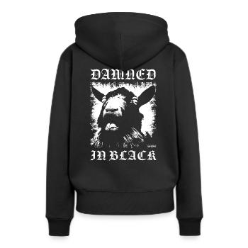Black Goat - Sweat à capuche Premium bio Femme - noir - Dos - Julia (174cm)