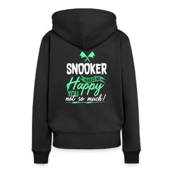 Snooker Billard - Frauen Premium Bio Hoodie - Schwarz - Hinten - Julia (174cm)