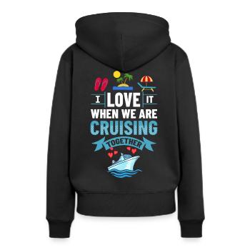 Croisière Croisière Croisière Croisière - Sweat à capuche Premium bio Femme - noir - Dos - Julia (174cm)