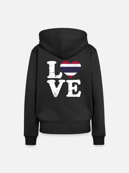 Thailand - Frauen Premium Bio Hoodie - Schwarz