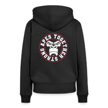 APES TOGETHER STRONG - Sweat à capuche Premium bio Femme - noir - Dos - Julia (174cm)