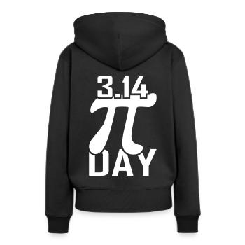 Pi Math Pi Day - Sweat à capuche Premium bio Femme - noir - Dos - Julia (174cm)