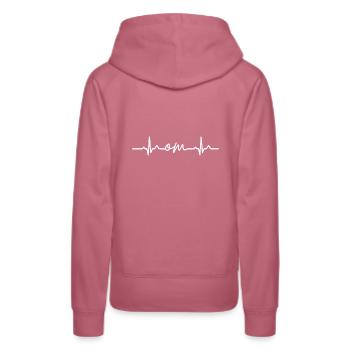 Om Herzschlag Yoga Mediation Bija Mantra Spruch - Sweat à capuche Premium bio Femme - mauve - Dos - Isabella (175cm)