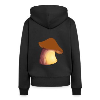 Champignons champignons champignons champignons champignons champignons - Sweat à capuche Premium bio Femme - noir - Dos - Julia (174cm)