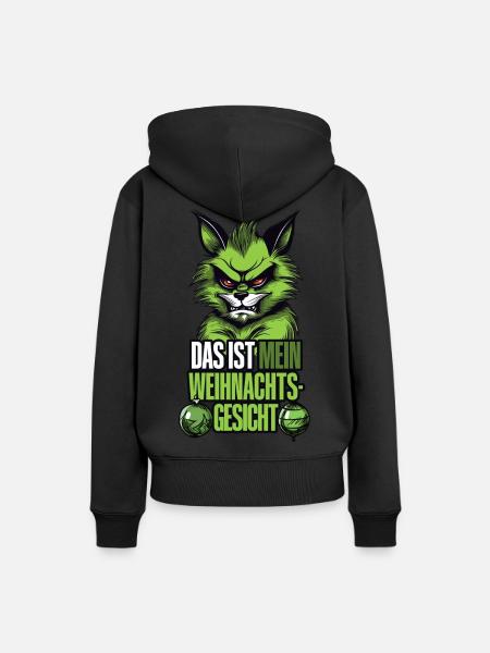 Das Ist Mein Weihnachtsgesicht - Frauen Premium Bio Hoodie - Schwarz