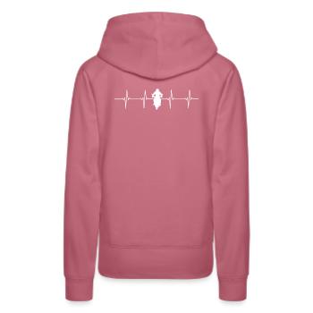 Motocycliste - Sweat à capuche Premium bio Femme - mauve - Dos - Isabella (175cm)
