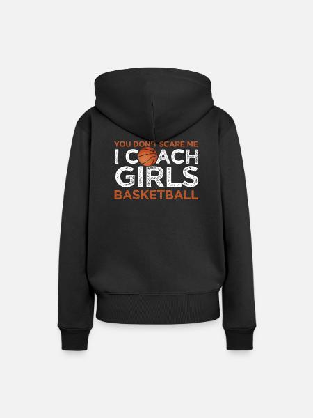 Tu ne me fais pas peur, je m'entraîne au basketball féminin - Sweat à capuche Premium bio Femme - noir